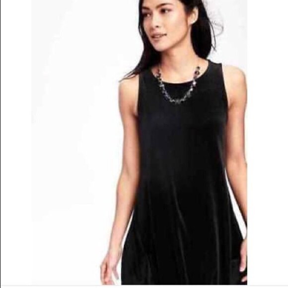 Black Velvet A Line Whimsy Goth Sleeveless Dress Size M 💥Host Pick👾💥 - Picture 2 of 2